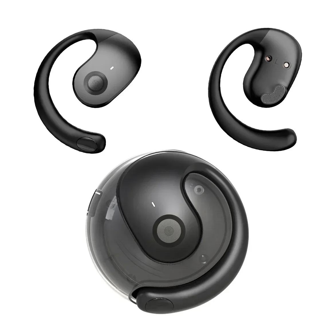 Headphones - Headset TWS Transparan Bluetooth dengan Layar,