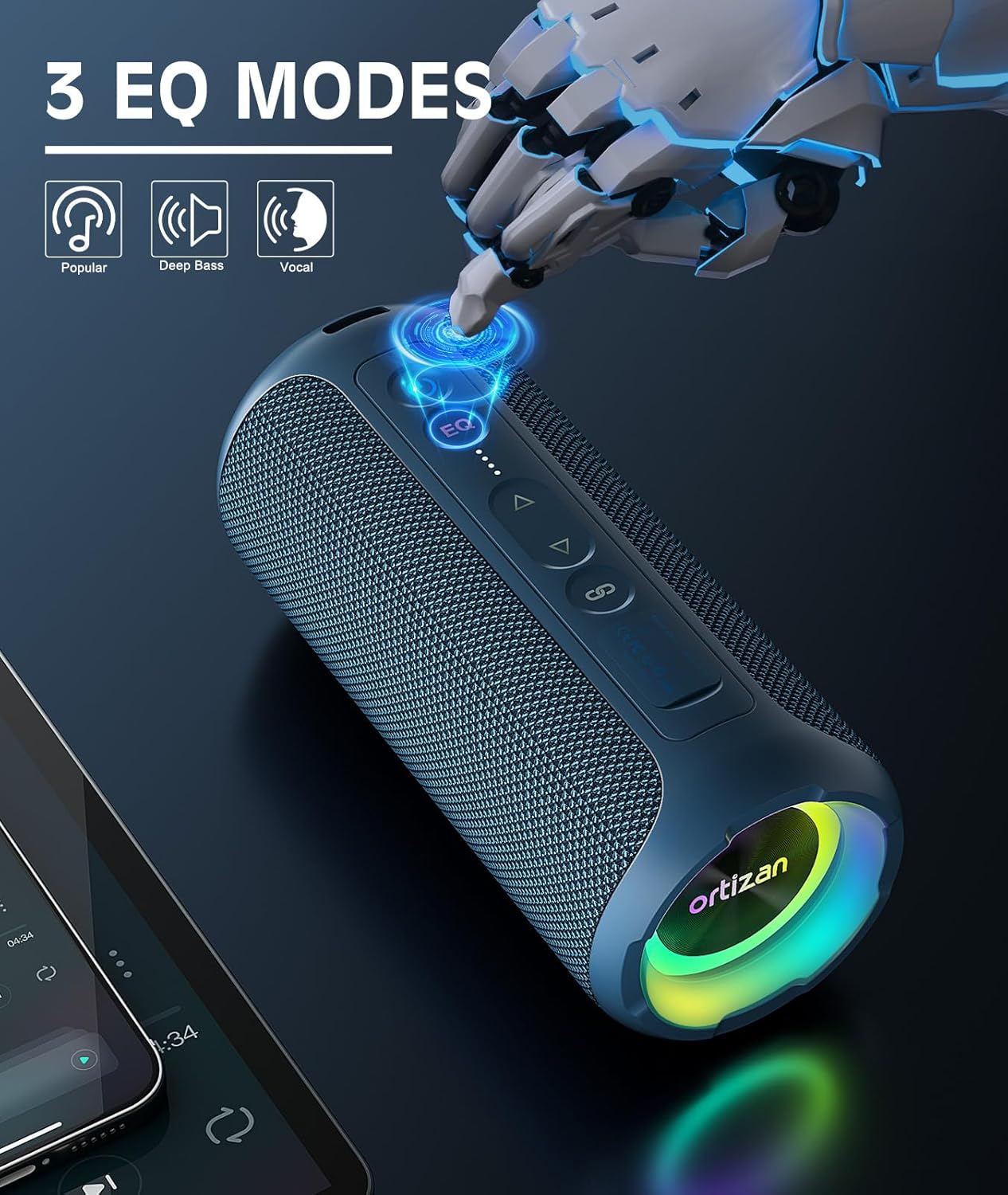 Ortiza Speaker Bluetooth nirka - Portable Bluetooth Speaker Waterproof Ipx7 ulasan dan harga
