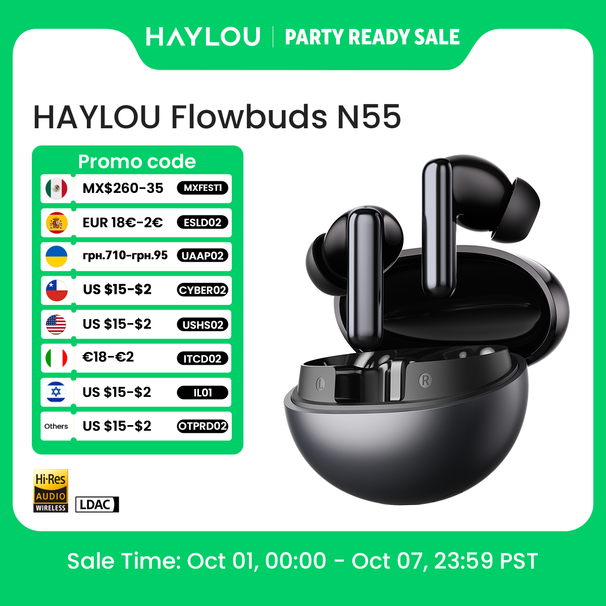 HAYLOU Flowbuds N55 Earbud Nir - Type C Wired Earphones With Mic ulasan dan harga