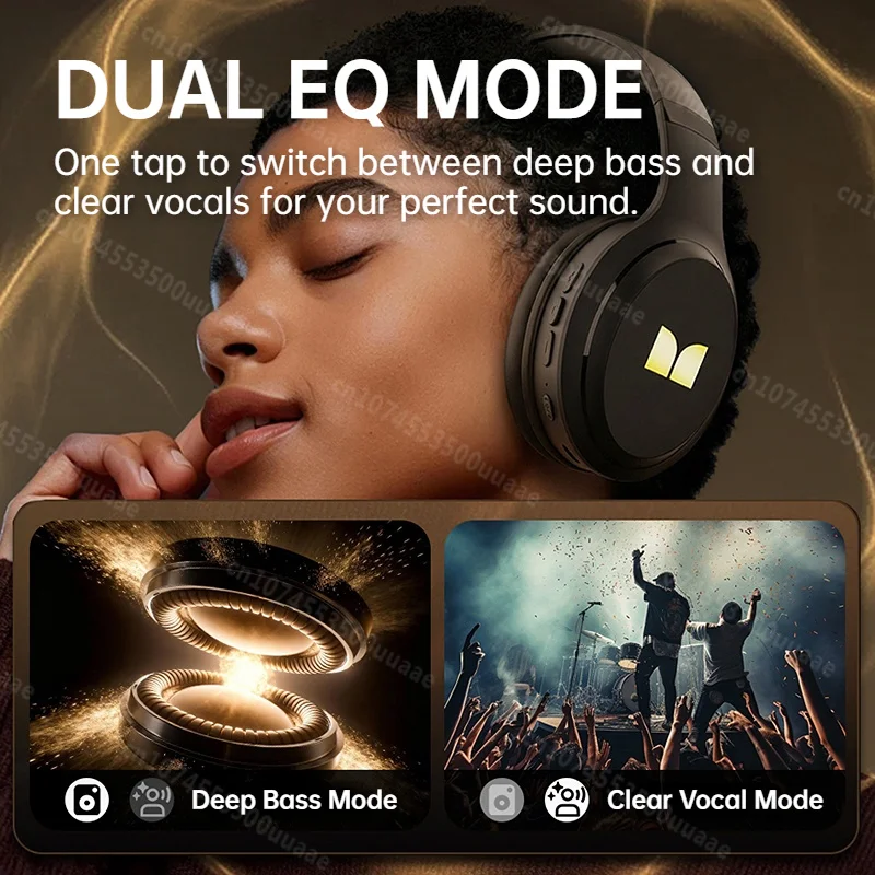 Headphone Bluetooth 6.0 Monste - Anc Wireless Over Ear Headphones ulasan dan harga