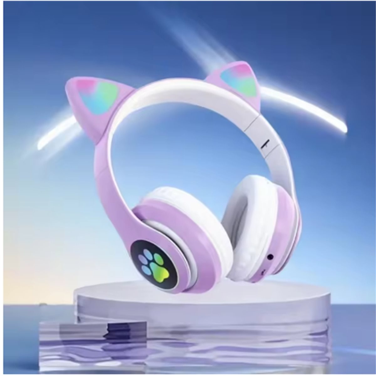 DT[Set] D1585 – Headset Blueto - Cat Ear Bluetooth Headset Led ulasan dan harga